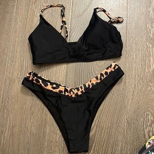 cheetah print bathing suit
